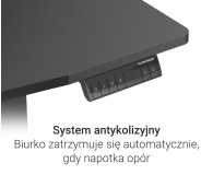 SILVER MONKEY Biurko elektryczne ED-120 black SMM024 - 1162803 - zdjęcie 5